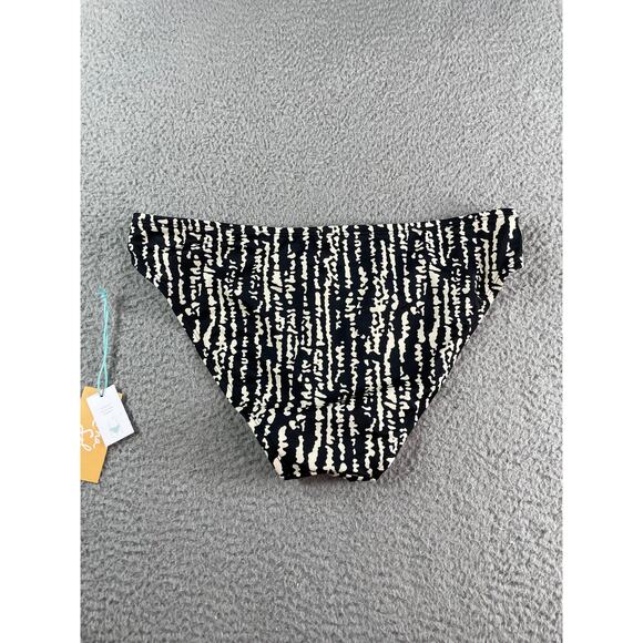 Kona Sol Swim Bottom Womens Medium (8-10) Black Low Rise Mid Seat Coverage NWT - Picture 8 of 10